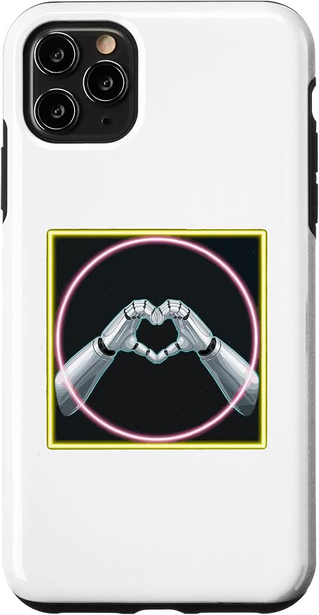 iPhone 11 Pro Max Hand Heart AI Robot | Hands Robot Shirt Case by Unknown