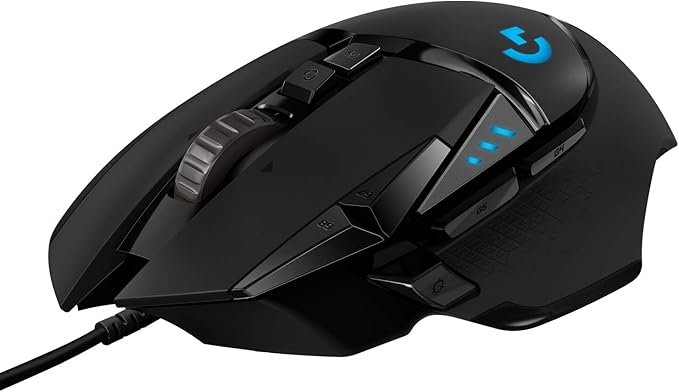 Logitech G502 Hero Wired Gaming Mouse - Black | High performance, 25,600 DPI, RGB, adjustable weights, 11 programmable buttons, on-board memory, PC/Mac by Unknown