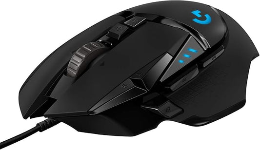 Logitech G502 Hero Wired Gaming Mouse - Black | High performance, 25,600 DPI, RGB, adjustable weights, 11 programmable buttons, on-board memory, PC/Mac by Unknown