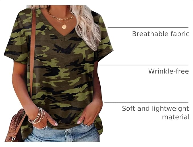 Alaroo Womens Summer Tops 2026 V Neck Short Sleeve Shirts Trendy Dressy Casual Vacation Outfits Printed - Image 4