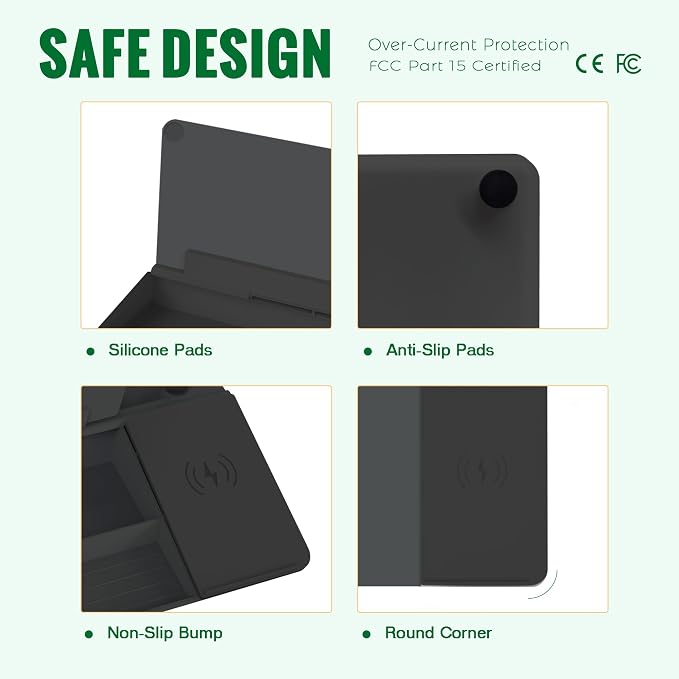 SELEAD Desktop Glass Whiteboard with Wireless Charger Station, Dry Erase Board Computer Pad Keyboard Stand with Organizer Drawer for Home, School, Office Desk Accessories, Black - Image 6