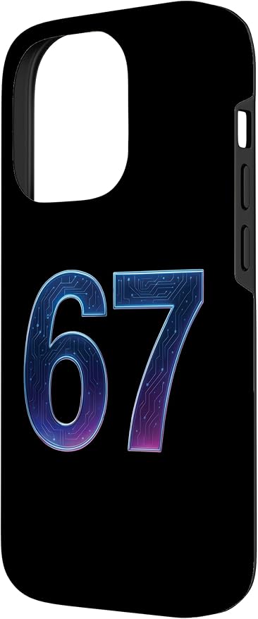 67 Meme Ai Quantum Number 67th Six Seven Tech Digital Future Case for iPhone 14 Pro - Image 2