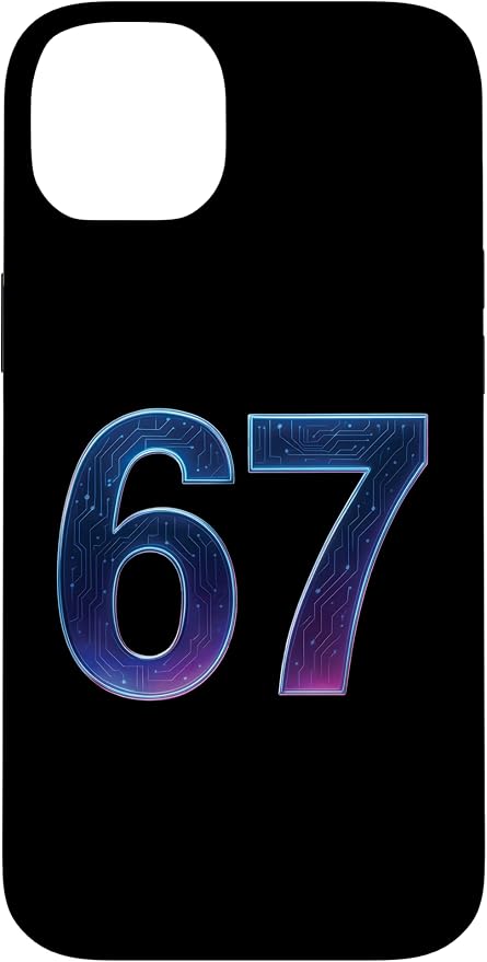 67 Meme Ai Quantum Number 67th Six Seven Tech Digital Future Case for iPhone 14 Plus by Unknown