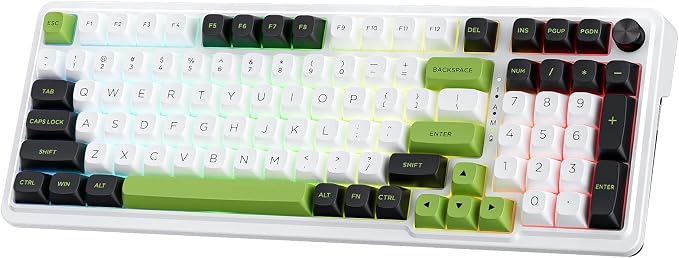 Redragon K686 PRO Wireless RGB Gasket Gaming Mechanical Keyboard, Easy Knob | Multi-Function Control Wheel, 0-Delay Tri-Mode, Cushioned 5-Layer Noise Dampening for Creamy Thocky Sound, Practical 98 Keys by REDRAGON