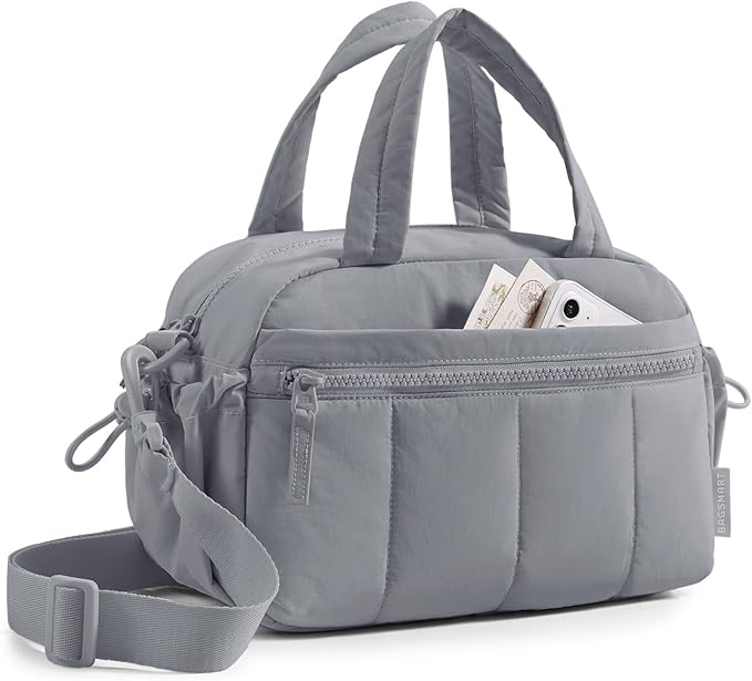BAGSMART Duffle Bag for Travel, Gym Bag for Women, Weekender Carry on Bag | PVC Wet Pocket, Airline Approved Personal Carry-on Size, Fits Under-seat, One Bag for Gym, Travel, Hospital, Overnight by BAGSMART