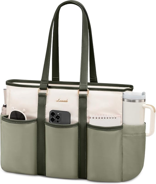 LOVEVOOK Tote Bag for Women Work, Nurse Laptop Bag for Women, Utility Everything Tote For Work/Travel/College/Daily, Professional Computer Purse Large Handbag With Multi Pockets by LOVEVOOK