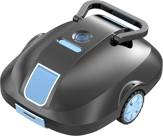 2026 Upgrade Robotic Pool Cleaner -Up to 250-Min Cordless Automatic Pool Vacuum Robot for Above Ground & Inground Pools -Powerful Suction Self-Parking for Swimming Pool up to2200 Sq. Ft Black by Unknown