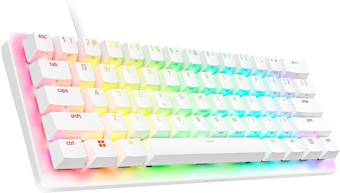 Razer Huntsman V3 Pro Mini 60% Esports Gaming Keyboard, White | Analog Optical Switches, Razer Snap Tap, Rapid Trigger, Adjustable Actuation, Dual-Purpose Mod Keys, Doubleshot PBT Keycaps - Image 11