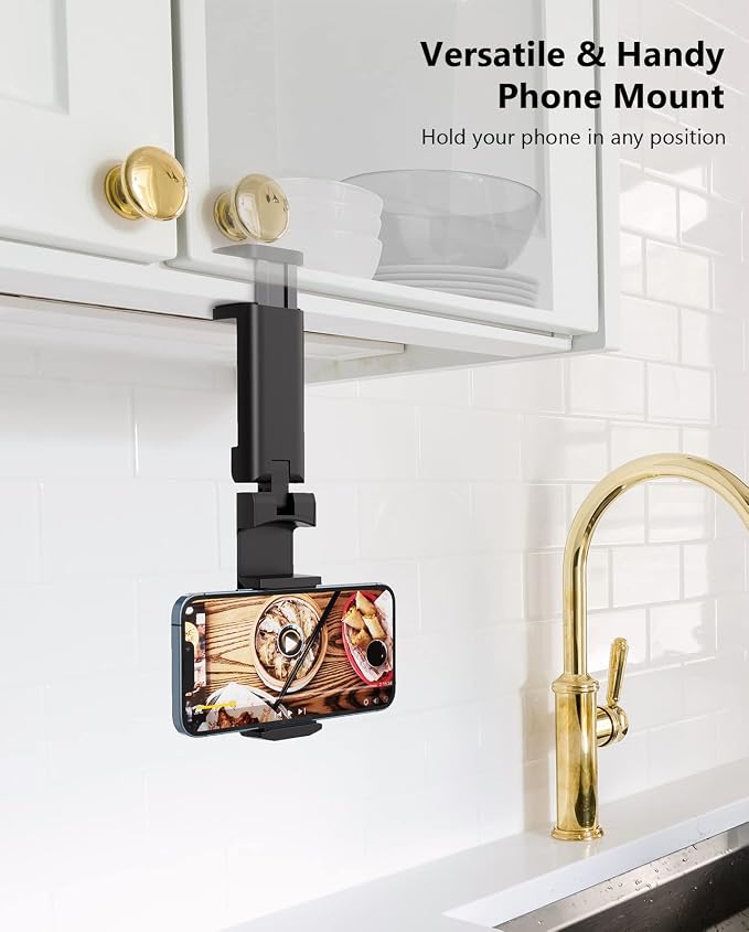 MiiKARE Travel Essentials Airplane Phone Holder, Universal Handsfree Phone Mount for Flying with 360 Degree Rotation, Travel Must Haves Phone Stand for Desk, Tray Table, Black&Purple - Image 5