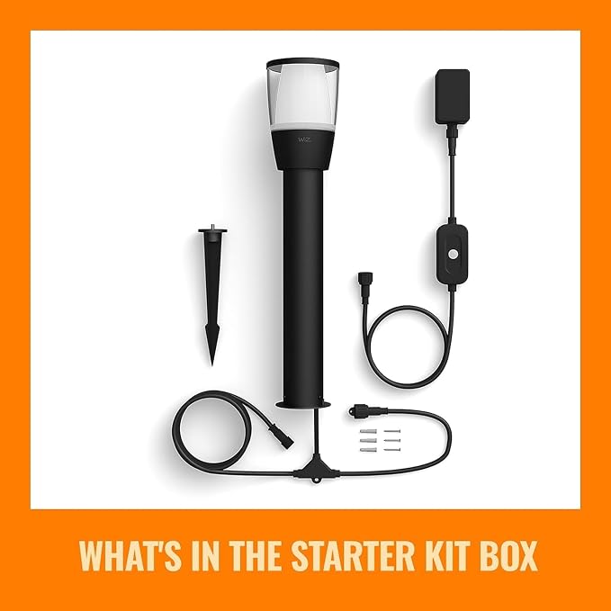 WiZ Elpas Bollard Smart WiFi Outdoor LED Path Light Starter Kit, Compatible with Alexa, Google Assistant and Siri Shortcuts, Bluetooth Compatible, No Hub Required - Image 5