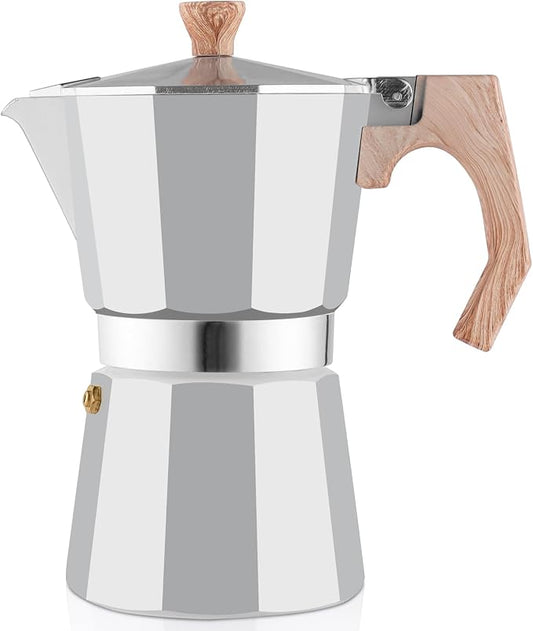 wedrink Stovetop Espresso Maker Aluminum Moka Pot 6 Cups Cuban Coffee Maker Stovetop Coffee Maker Moka Italian Espresso by WEDRINK