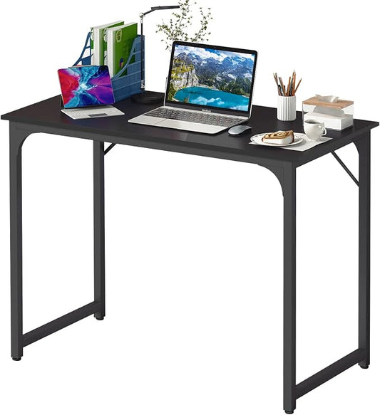 BestOffice Computer Desk,Home Office Desk, Modern Simple Style for Home Office Study Writing (Black, 39 Inch) by BestOffice