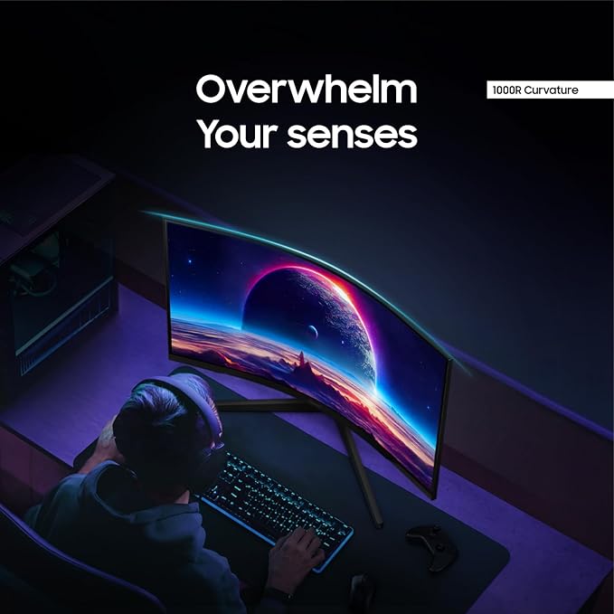 Samsung 32" Odyssey (G55C) Series QHD 1000R Curved Gaming Monitor, | 165Hz, 1ms(MPRT), HDR10, AMD Radeon FreeSync, Eye Care, Glare Free, Sharp Resolution (LS32CG550ENXZA) - Image 5