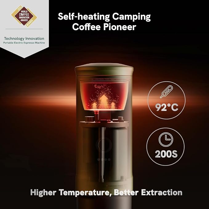OutIn Nano Portable Electric Espresso Machine, Travel Coffee Maker | Self-Heating USB-C Car Coffee Maker for Ground Coffee & NS Capsules, Ideal for Camping, RV, Hiking and Office, Space Gray - Image 4