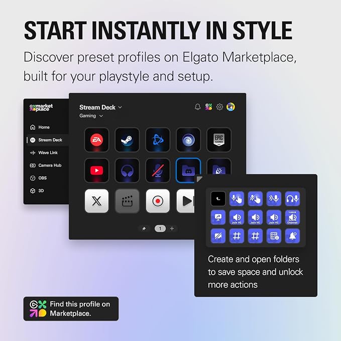 Elgato Stream Deck Scissor Keys Workflow Controller | Tactile, responsive macro keys, Monitor CPU, GPU, ping, FPS, LED-lit icons, Regular plugin updates, Windows and macOS - Image 6