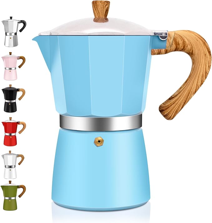 9 Cup Aluminum Espresso Stovetop Moka Pot Express Coffee Maker Percolator Italian Classic Mocha Coffee Machine for Italian and Cuban Cafe Brewing for Home & Camping 450ml 15oz by Theperfectcombinationofcoffeehomeandhealthylivingmakingeverydayadayofrituals