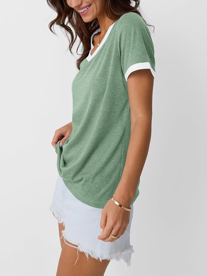 AUTOMET Womens Short Sleeve T-Shirts Summer Tops Casual Soft Tunic V Neck Basic Workout Clothes Spring Fashion Outfits 2026 - Image 4