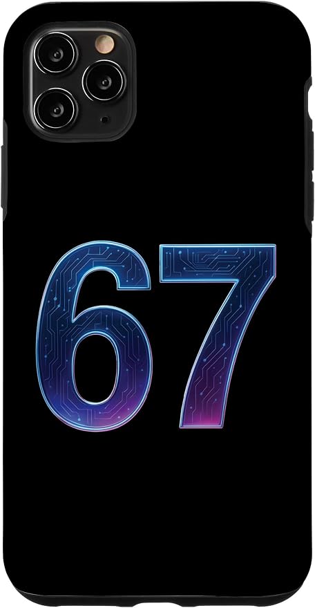 67 Meme Ai Quantum Number 67th Six Seven Tech Digital Future Case for iPhone 11 Pro Max by Unknown
