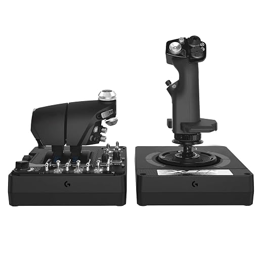 Logitech G X56 H.O.T.A.S Throttle and Joystick Flight Simulator Game Controller, 4 Spring Options, +189 Programmable Controls, RGB Lighting, 2x USB, PC - Black by Unknown