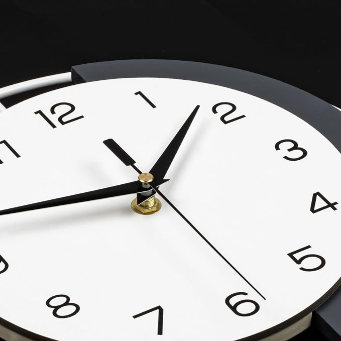 Decorative Wall Clock Silent Battery Operated Large Modern Wall Clock for Living Room Decor White Pendulum Clock for Bedroom, Office, Kitchen, Dining Room, Farmhouse, Indoor - Image 6