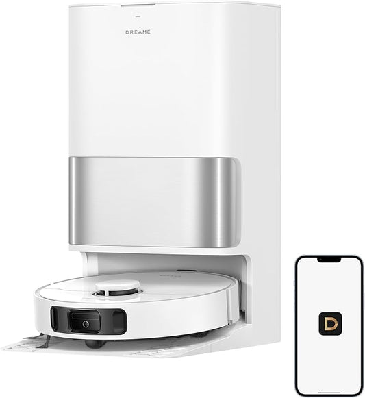 dreame D30 Ultra Robot Vacuum and Mop, All-in-One Base Station | 25,000Pa Powerful Suction, 100-Days Auto-Empty, MopExtend Tech for Edge Cleaning, Smart Obstacle Avoidance, White by Unknown