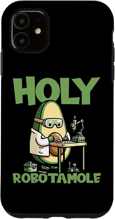 iPhone 11 Robots Artificial - Ai Robotics Avocado Holy Robotamole Case by Unknown