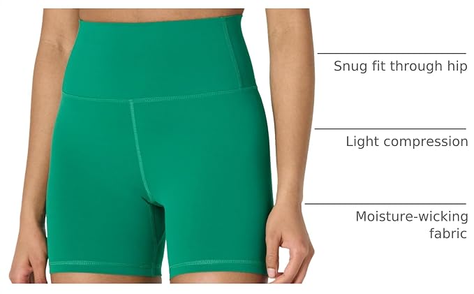 Amazon Essentials Women's Active FormFlex Buttery Soft High Waist Biker Shorts - Image 4