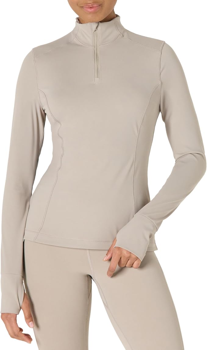 Amazon Essentials Women's Active FormFlex Buttery Soft Slim Fit Quarter Zip Long Sleeve Pullover Jacket by AmazonEssentials