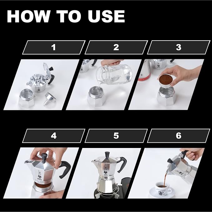 Bialetti - Moka Express: Iconic Stovetop Espresso Maker, Makes Real Italian Coffee, Moka Pot 1 Cup (2 Oz - 60 Ml), Aluminium, Silver - Image 5