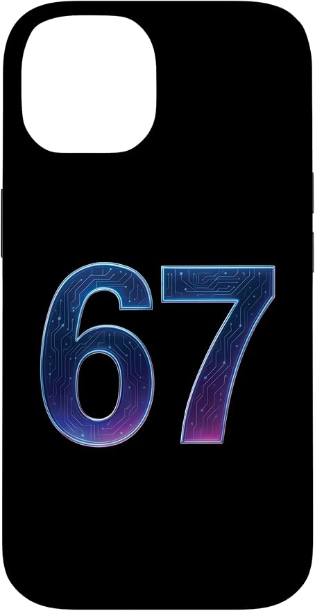 67 Meme Ai Quantum Number 67th Six Seven Tech Digital Future Case for iPhone 14 by Unknown
