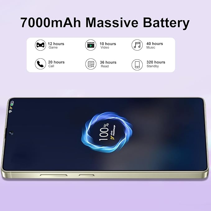 S26 Ultra 5G Unlocked Smartphone,16GB+512GB Cell Phone for Android 15, 6.99" Unlocked Cell Phone, 7000mAh, 68MP+108MP Dual Camera/Dual SIM/Fingerprint Lock/Face，Deep Blue - Image 3