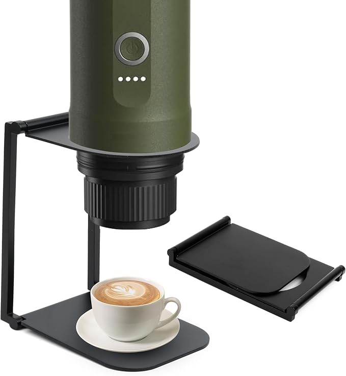 Stand Compatible with Outin Nano – Portable Foldable Coffee Maker Stand with Base, Espresso Machine Holder for Home, Desk, and Travel (Black) by Unknown