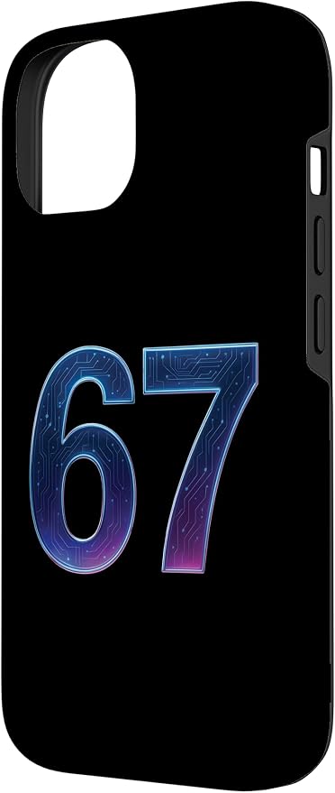 67 Meme Ai Quantum Number 67th Six Seven Tech Digital Future Case for iPhone 14 - Image 2