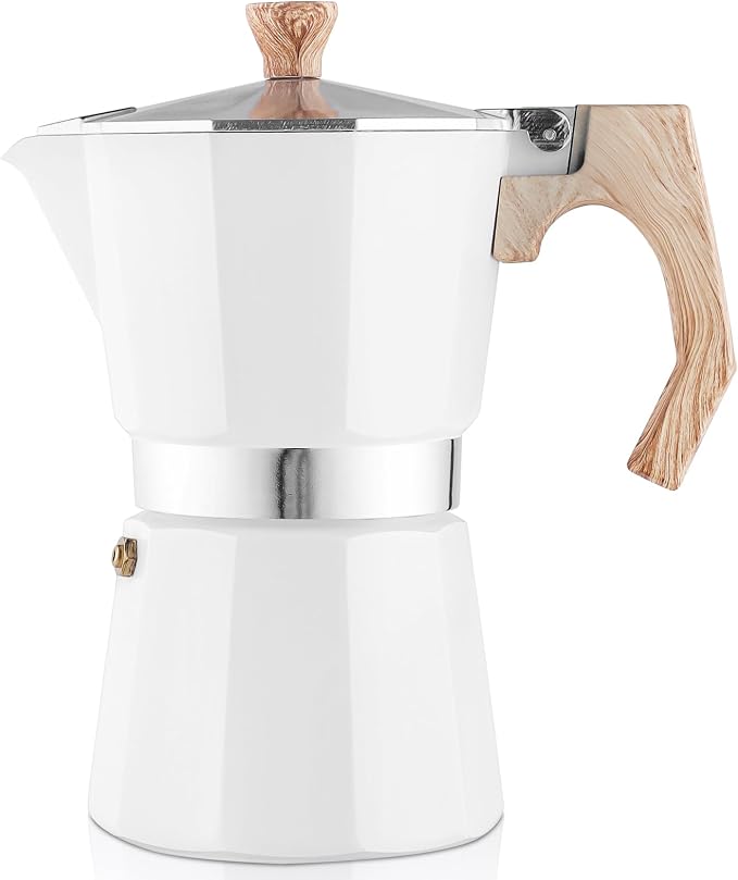 wedrink Stovetop Espresso Maker Aluminum Moka Pot 6 Cups Cuban Coffee Maker Stovetop Coffee Maker Moka Italian Espresso by WEDRINK
