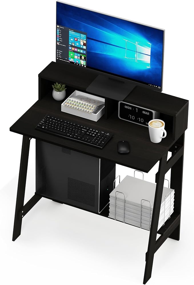 Furinno Simplistic a Frame Computer Desk, Espresso - Image 7