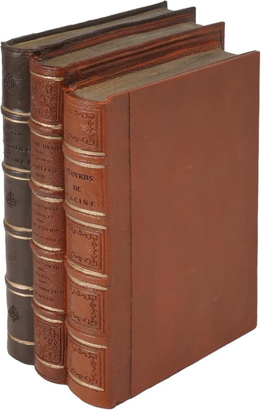 Guichifun Decorative Books Home Decor Accents - Resin Retro Classical Fake Books Faux Books Decoration Gifts for Men Coffee Table Shelf Decor for Living Room Decor 7.8 * 4.7 * 11 Inch by Guichifun