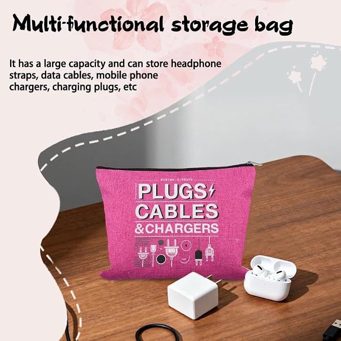 Charging Cable Organizer Bag Pouch Travel Elastic Silicone Cable Strap Cord Organizer Anti Loss Portable Earphone Plug Charger Storage Bags Data Cables Protector Cover Charge Cord Tie Wrap Protection - Image 5