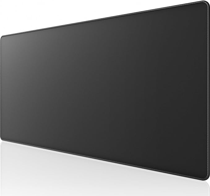 KTRIO Oversized Gaming Mouse Pad Desk Mat for Gamer, 47.3" x 23.6", Black | Full Desk Coverage, Superior Micro-Weave Cloth, Non-Slip Rubber Base, Durable Stitched Edges, Water-Resistant Coating by KTRIO