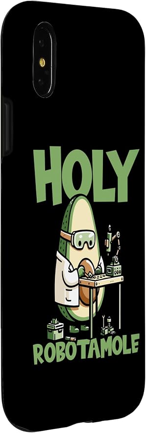 iPhone X/XS Robots Artificial - Ai Robotics Avocado Holy Robotamole Case - Image 3