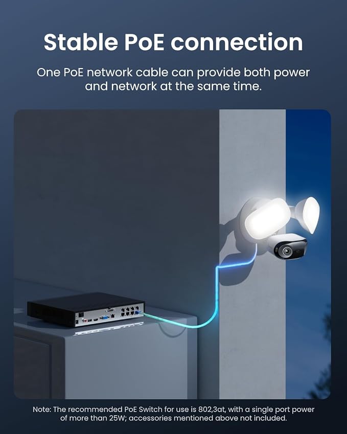 REOLINK PoE Security Camera Elite Pro Floodlight PoE, 16MP Dual Lens, 180° | 2800 Lumens Lighting, Infrared Night Vision, Local AI Video Search, Smart Detection, 24/7 Recording with Motion Track - Image 8