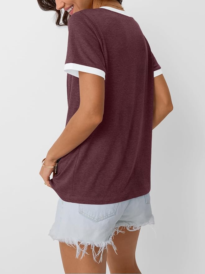 AUTOMET Womens Short Sleeve T-Shirts Summer Tops Casual Soft Tunic V Neck Basic Workout Clothes Spring Fashion Outfits 2026 - Image 3