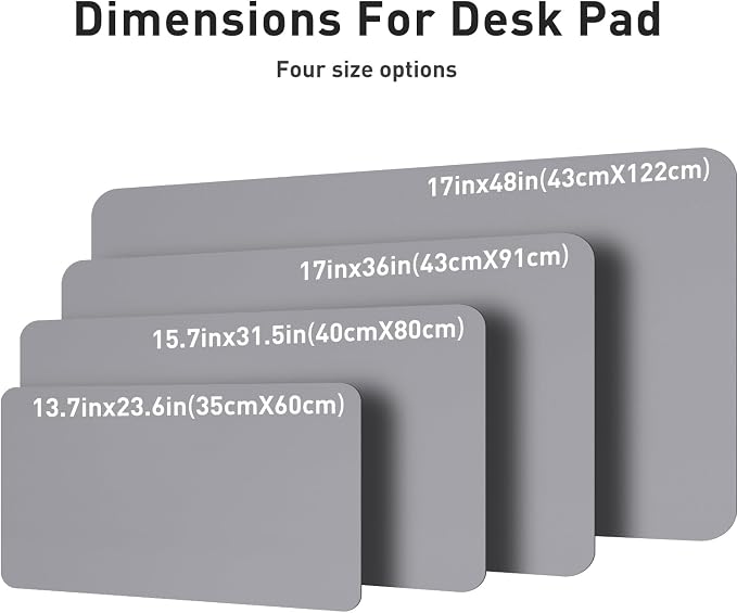 Aothia Leather Desk Pad Protector, Mouse Pad, Office Desk Mat, Non-Slip PU Leather Desk Blotter, Laptop Desk Pad, Waterproof Desk Writing Pad for Office and Home (31.5" x 15.7", Light Grey) - Image 7