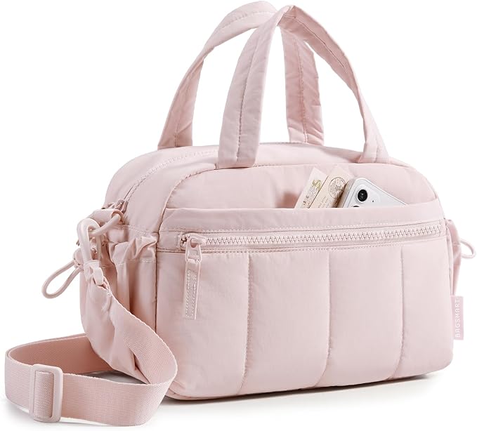 BAGSMART Duffle Bag for Travel, Gym Bag for Women, Weekender Carry on Bag | PVC Wet Pocket, Airline Approved Personal Carry-on Size, Fits Under-seat, One Bag for Gym, Travel, Hospital, Overnight by BAGSMART