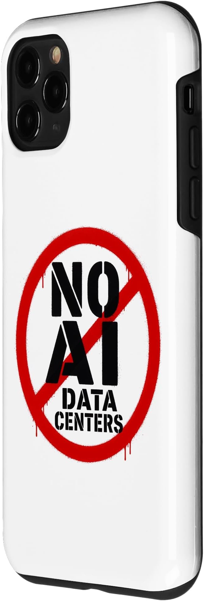 No AI Data Centers – Simple Minimal Spray Paint Style Text Case for iPhone 11 Pro - Image 2