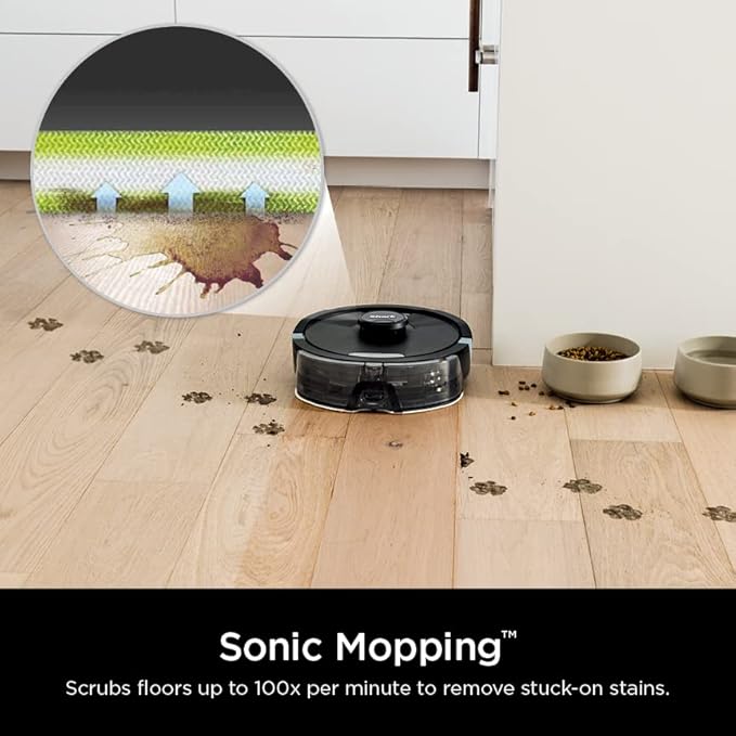 SHARK RV2620WD AI Ultra Robot Vacuum and Mop with Matrix Clean Navigation, CleanEdge Technology, Perfect for Pet Hair, Carpets, Hard Floors, Compatible with Alexa, Black/Mocha - Image 4