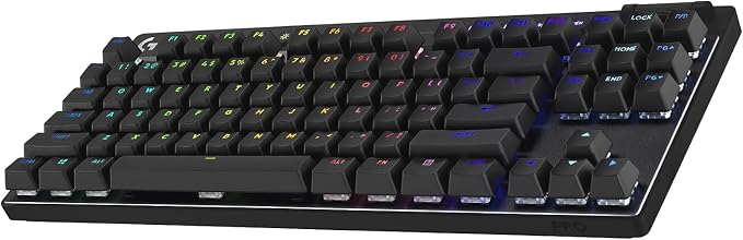 Logitech G PRO X TKL Lightspeed Wireless Gaming Keyboard (Tactile) - Black | Lightspeed wireless, Ultra-Portable Tenkeyless Design, LIGHTSYNC RGB, PBT keycaps, Tactile Switches by Unknown