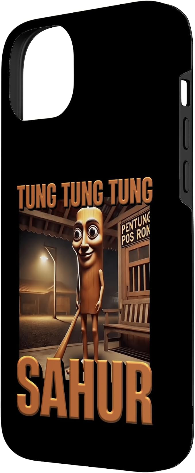 Internet Hilarious Meme AI Character Tung Tung Tung Sahur Case for iPhone 14 Plus - Image 2