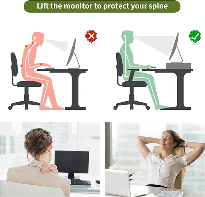 gianotter Desk Organizers and Accessories, Monitor Stand with Drawer and 2 Pen Holder, Purple Desk Accessories, Computer Stand Suitable for Offices and Dormitories (Purple) - Image 2