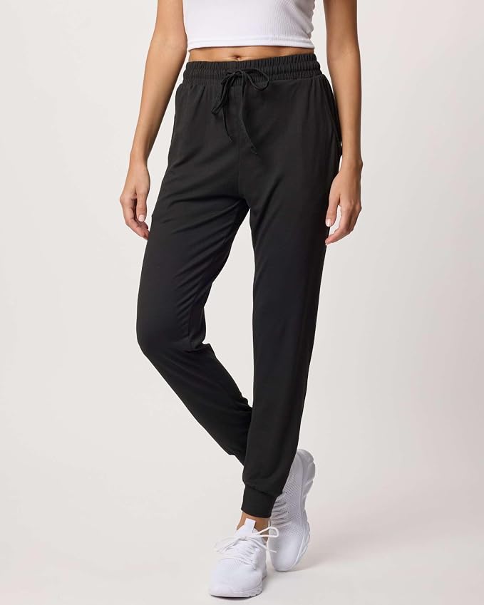 3 Pack Women's Lounge Joggers Sweatpant Active Athletic Yoga Workout Pocket | Available in Plus Size, Ladies Casual, Drawstring Gym Pants, Sleep Bottoms, Hiking, Running, Fitness, Exercise, Pajama, Soft - Image 2
