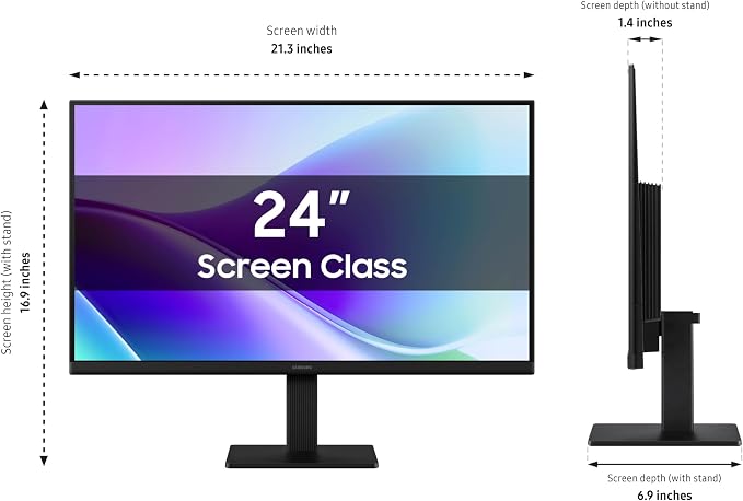Samsung 24" S3 (S32GF) FHD High Resolution Monitor with IPS Panel | Flicker Free, Eye Saver Mode, LS24F320GANXZA, 2025 - Image 7